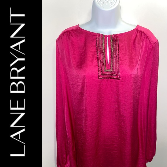 Lane Bryant Tops - Lane Bryant Beaded Shirt Size 18/20